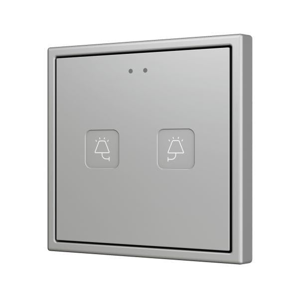 ZENNIO - Tecla 70 X2. Interrupteur capacitif en polycarbonate 70x70 ? 2 boutons - Pers...