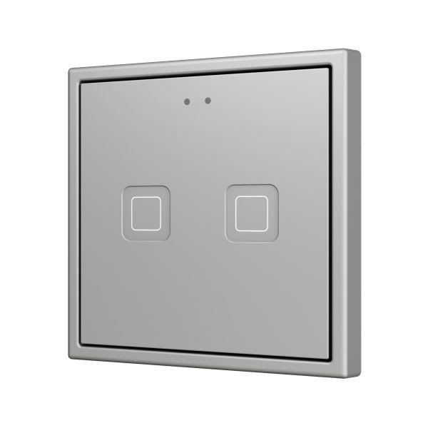 ZENNIO - Tecla 70 X2. Interrupteur capacitif en polycarbonate 70x70 ? 2 boutons - Arge...