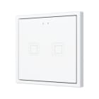 ZENNIO - Tecla 70 X2. Interrupteur capacitif en polycarbonate 70x70 ? 2 boutons - Blan...