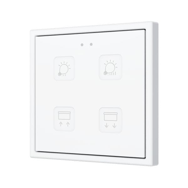 ZENNIO - Tecla 70 X4. Interrupteur capacitif en polycarbonate 70x70 ? 4 boutons - Pers...