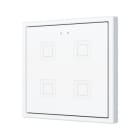ZENNIO - Tecla 70 X4. Interrupteur capacitif en polycarbonate 70x70 ? 4 boutons - Blan...