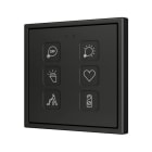 ZENNIO - Tecla 70 X6. Interrupteur capacitif en polycarbonate 70x70 ? 6 boutons - Pers...