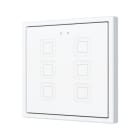 ZENNIO - Tecla 70 X6. Interrupteur capacitif en polycarbonate 70x70 ? 6 boutons - Blan...