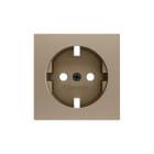 ZENNIO - ZS55. Cache pour base de prise Schuko 55 x 55 mm - Champagne