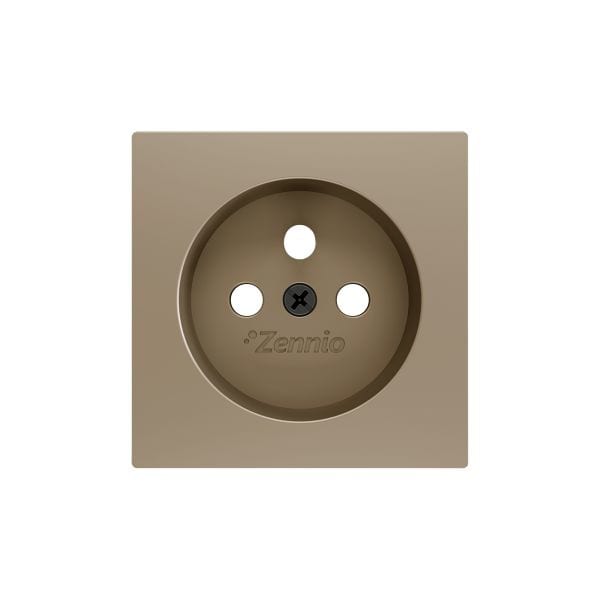 ZENNIO - ZS55. Cache pour base de prise française 55 x 55 mm - Champagne