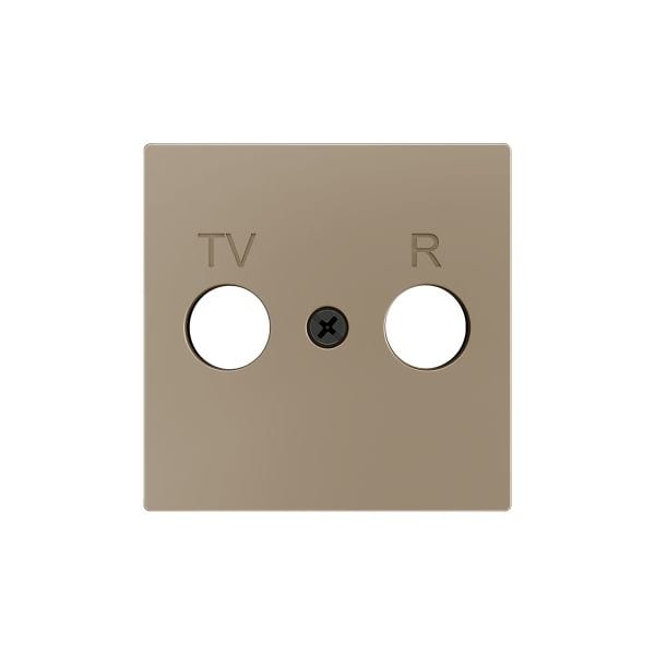 ZENNIO - ZS55. Cache pour connecteur TV/R 55 x 55 mm - Champagne