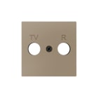 ZENNIO - ZS55. Cache pour connecteur TV/R 55 x 55 mm - Champagne