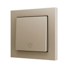 ZENNIO - ZS55. Bouton poussoir "Soft" simple pour 1 entrée binaire 55 x 55 mm ? Champa...