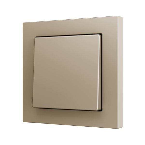 ZENNIO - ZS55. Bouton poussoir "Soft" simple pour 2 entrées binaires 55 x 55 mm ? Cham...
