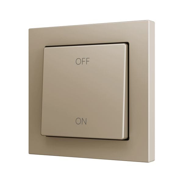 ZENNIO - ZS55. Bouton poussoir "Soft" simple pour 2 entrées binaires 55 x 55 mm ? Cham...