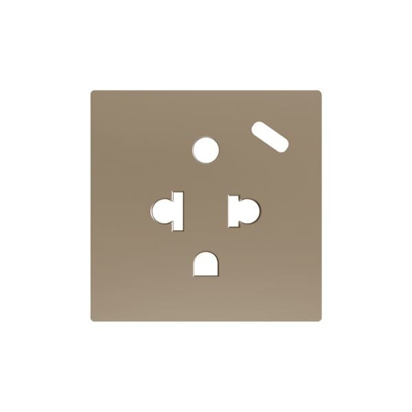 ZENNIO - ZS55. Cache pour base de prise euro-américain avec USB C 55 x 55 mm - Champagne