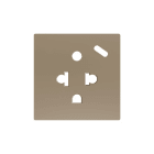 ZENNIO - ZS55. Cache pour base de prise euro-américain avec USB C 55 x 55 mm - Champagne