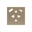 ZENNIO - ZS55. Cache pour base de prise euro-américain avec USB C et A 55 x 55 mm - Ch...