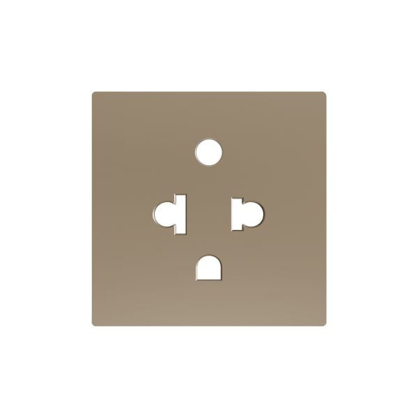 ZENNIO - ZS55. Cache pour base de prise euro-américain 55 x 55 mm - Champagne