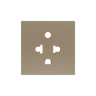 ZENNIO - ZS55. Cache pour base de prise euro-américain 55 x 55 mm - Champagne