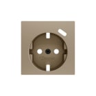 ZENNIO - ZS55. Cache pour base de prise Schuko avec USB C 55 x 55 mm - Champagne