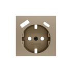 ZENNIO - ZS55. Cache pour base de prise Schuko avec USB C et A 55 x 55 mm - Champagne