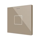 ZENNIO - Flat 1 v2. Interrupteur capacitif en verre - 1 bouton- Champagne