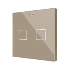 ZENNIO - Flat 2 v2. Interrupteur capacitif en verre - 2 boutons- Champagne