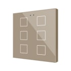 ZENNIO - Flat 6 v2. Interrupteur capacitif en verre - 6 boutons - Champagne