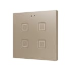 ZENNIO - Tecla 4. Interrupteur capacitif en polycarbonate ? 4 boutons - Champagne
