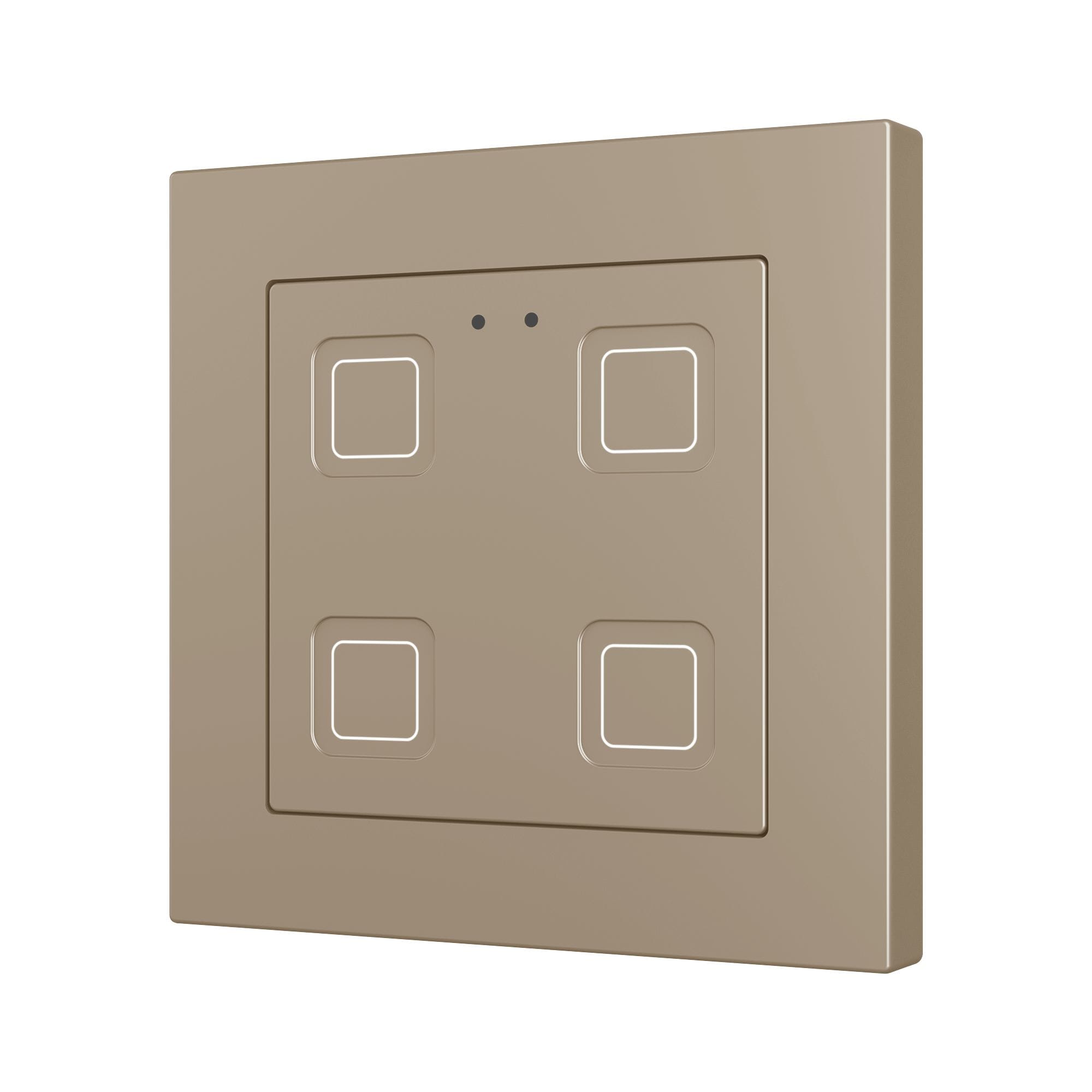 ZENNIO - Tecla 55 X4. Interrupteur capacitif en polycarbonate 55 x 55 ? 4 boutons - Ch...