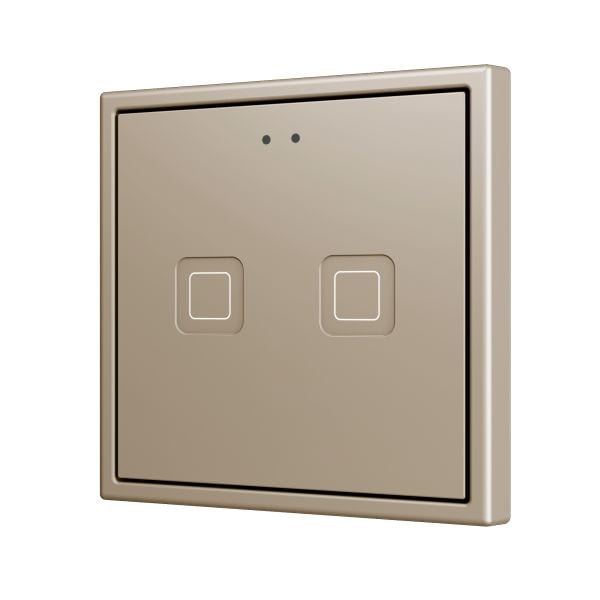 ZENNIO - Tecla 70 X2. Interrupteur capacitif en polycarbonate 70x70 ? 2 boutons - Cham...