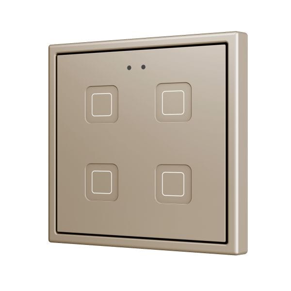 ZENNIO - Tecla 70 X4. Interrupteur capacitif en polycarbonate 70x70 ? 4 boutons - Cham...