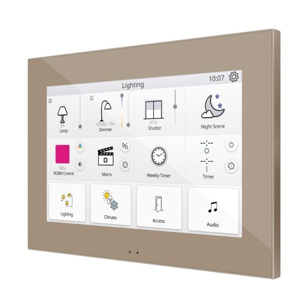 ZENNIO - Z70 v2. Écran 7" tactile couleur capacitif - Champagne.