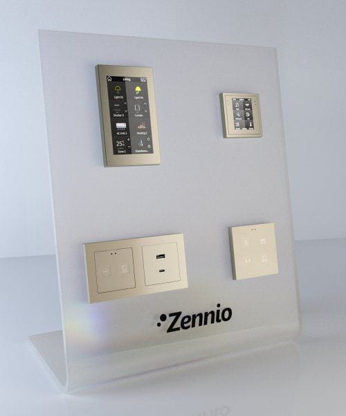 ZENNIO - Panneau de présentation (alimentation incluse) avec Z50, Z28, Tecla X, Tecla ...