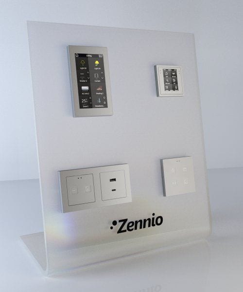 ZENNIO - Panneau de présentation (alimentation incluse) avec Z50, Z28, Tecla X, Tecla ...