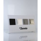 ZENNIO - Panneau de présentation - 3 x Bouton poussoir "Soft" simple - Anthracite, Bla...