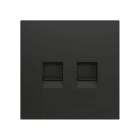 ZENNIO - ZS70. Cache pour connecteur RJ45 70 x 70 mm - 2 connecteurs - Anthracite