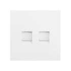 ZENNIO - ZS70. Cache pour connecteur RJ45 70 x 70 mm - 2 connecteurs - Blanc mat