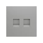 ZENNIO - ZS70. Cache pour connecteur RJ45 70 x 70 mm - 2 connecteurs - Argenté