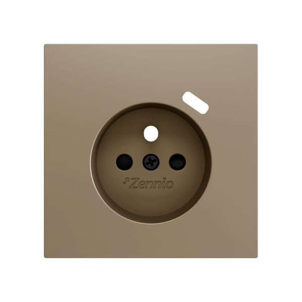ZENNIO - ZS70. Cache pour base de prise française avec USB C 70 x 70 mm - Champagne
