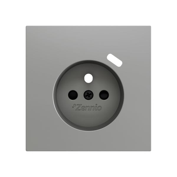 ZENNIO - ZS70. Cache pour base de prise française avec USB C 70 x 70 mm - Argenté