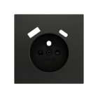 ZENNIO - ZS70. Cache pour base de prise française avec USB C et A 70 x 70 mm - Anthracite