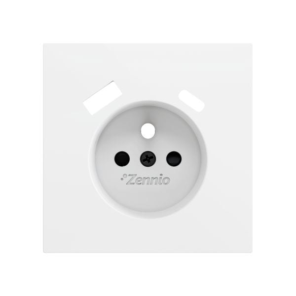 ZENNIO - ZS70. Cache pour base de prise française avec USB C et A 70 x 70 mm - Blanc mat