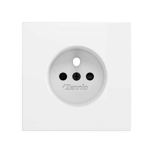 ZENNIO - ZS70. Cache pour base de prise française 70 x 70 mm - Blanc mat