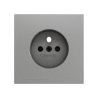 ZENNIO - ZS70. Cache pour base de prise française 70 x 70 mm - Argenté