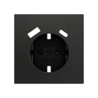ZENNIO - ZS70. Cache pour base de prise Schuko avec USB C et A 70 x 70 mm - Anthracite