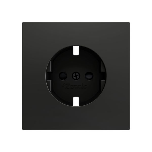 ZENNIO - ZS70. Cache pour base de prise Schuko 70 x 70 mm - Anthracite