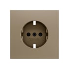 ZENNIO - ZS70. Cache pour base de prise Schuko A 70 x 70 mm - Champagne