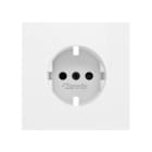 ZENNIO - ZS70. Cache pour base de prise Schuko 70 x 70 mm - Blanc mat