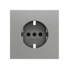 ZENNIO - ZS70. Cache pour base de prise Schuko A 70 x 70 mm - Argenté