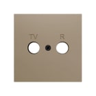 ZENNIO - ZS70. Cache pour connecteur TV/R 70 x 70 mm - Champagne