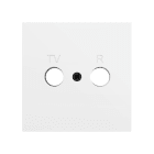 ZENNIO - ZS70. Cache pour connecteur TV/R 70 x 70 mm - Blanc mat