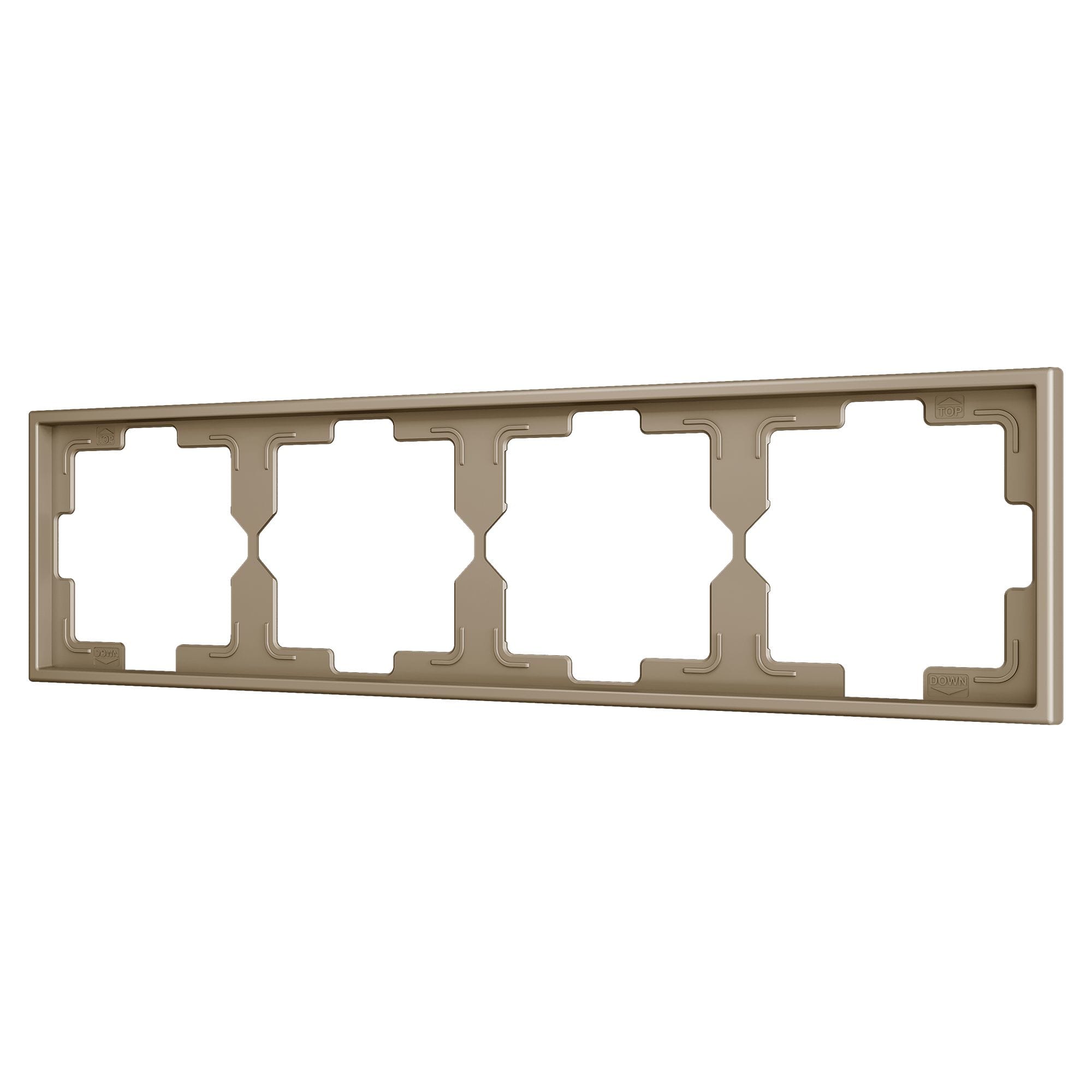 ZENNIO - ZS70. Cadre - 4 modules - Champagne