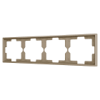 ZENNIO - ZS70. Cadre - 4 modules - Champagne